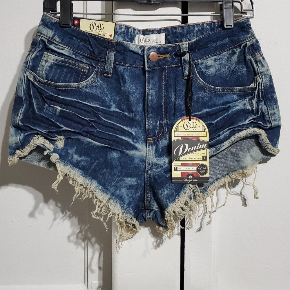 Acid wash shorts